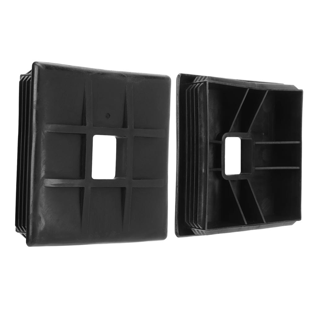 2 Pcs 4in Square Bumper Cap ABS Pipe Hole Plug End Protector Cover Concealed Sewage Hoses for RV Cam
