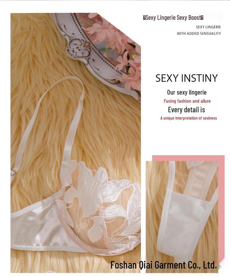 Ultra-Thin Sexy European & American Lingerie Set: Sensual Bra & Thong