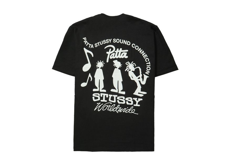 Stussy x Patta Sound Connection Tee Black XXL