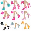 Mixed Style 11.5'' Girl Doll Shoes Sandal Boots Slipper Mini High Heel Shoes for 30cm Doll Accessories Toy