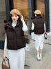Women's Lightweight Stand Collar Down Cotton Vest - Autumn/Winter American Trend
