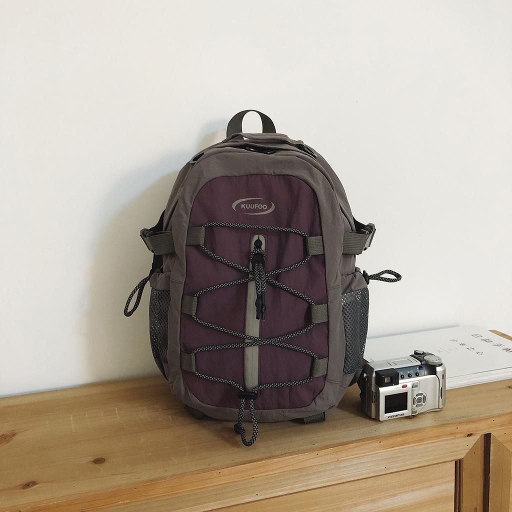 Schoolbag Mori ins new high-value fresh contrasting splicing backpack couple lightweight mountaineering hiking backpack