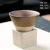 1pc 3.38oz Retro Conical Tea Cup with Base Coarse Pottery Coffee Cup Japanese Style Water Bottle for Home Office Drinkware Gifts