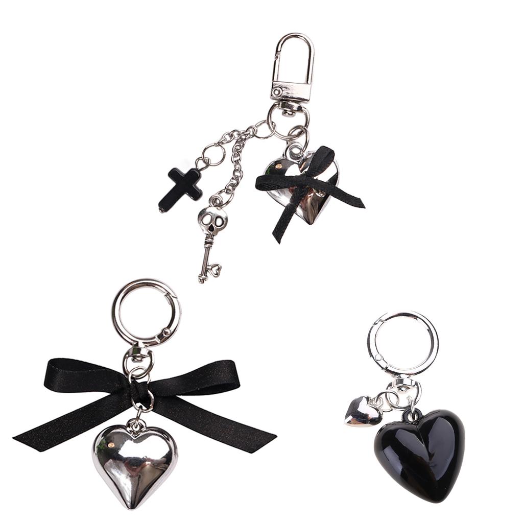 Bowknot Heart Shaped Keychain Love Designs Phone Lanyard Elegant Phone Charm Stylish Accessory for Handbags Phones