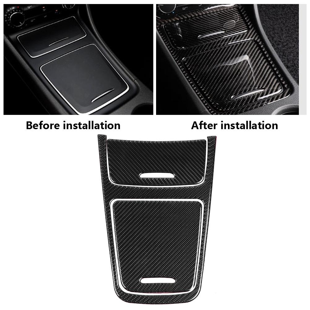 Centraal Bedieningspaneel, Koolstofvezel Middenconsolepaneel Cover Trim voor A-Klasse CLA GLA 2013-2019 Linkshandig