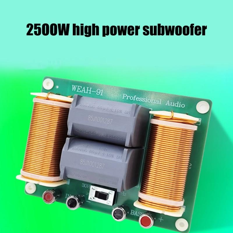 Subwoofer Crossover Filter 2500W Subwoofer Frequency Divider 200Hz/180Hz for Stage and Home Sound DIY Project