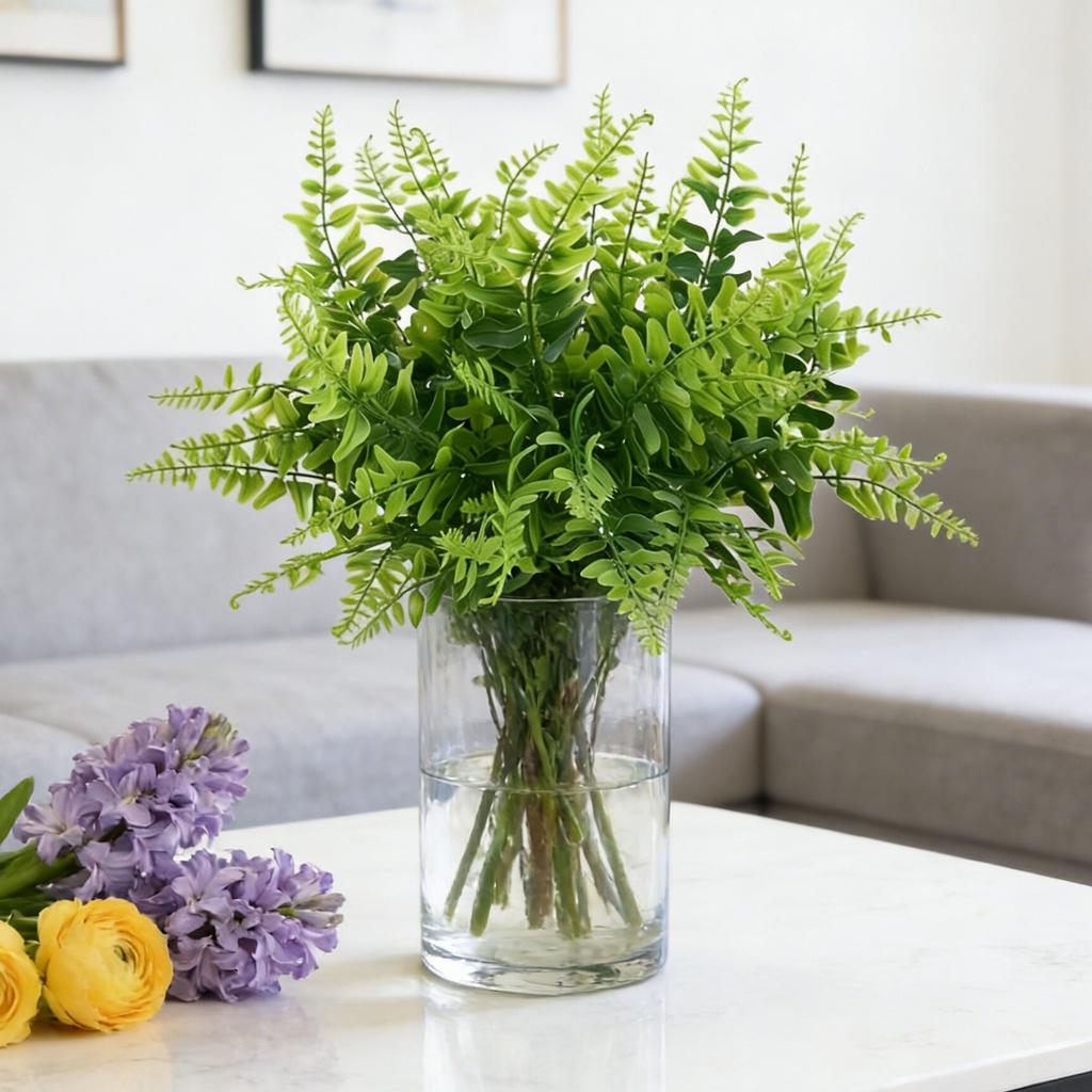 1/3pcs Artificial Plants Plastic Persian Fern Leaves Home Wedding Party Balcony Decora Flowers Arrangement Bridal Bouquet Gifts