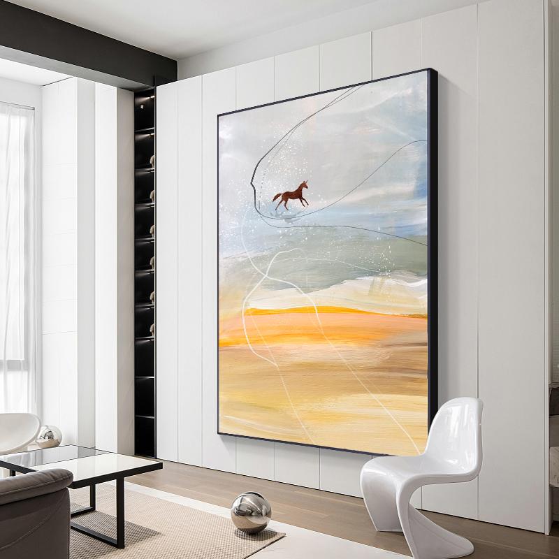 Poster e Stampe di Paesaggi Astratti Nuvole Cavallo Immagini su Tela Decorazione Pitture Nordic Wall Art per Soggiorno Casa