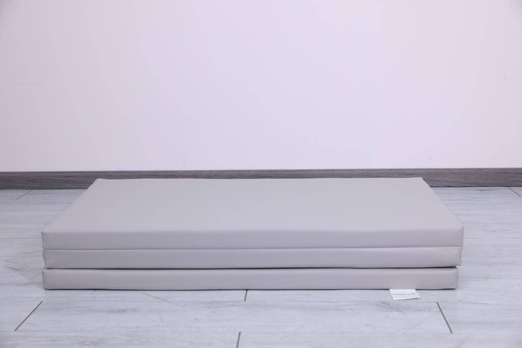 Gymnastic Mattress Satellite Pu 150X100X5 Cm - Three-Piece Grey