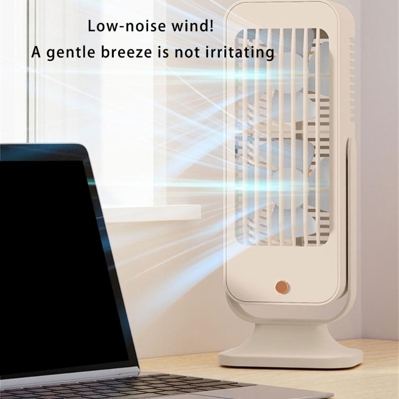 Portable Desk Fan With 3 Speed Setting USB Powered Table Tower Fan For Office Home Car Use Practical Cooling Device