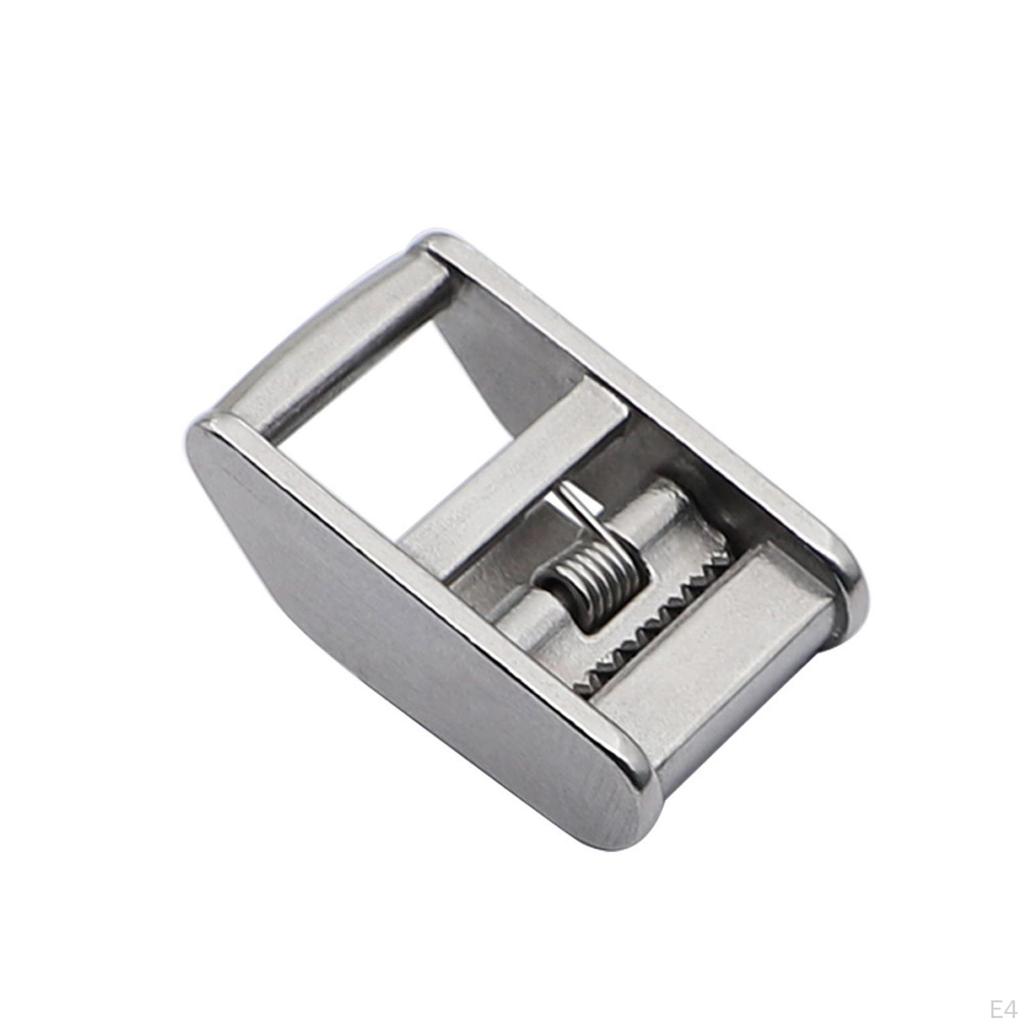 2 Lockable Sliding Buckles, Metal Buckle Closures Made of 316 Stainless Steel, Strap Closure