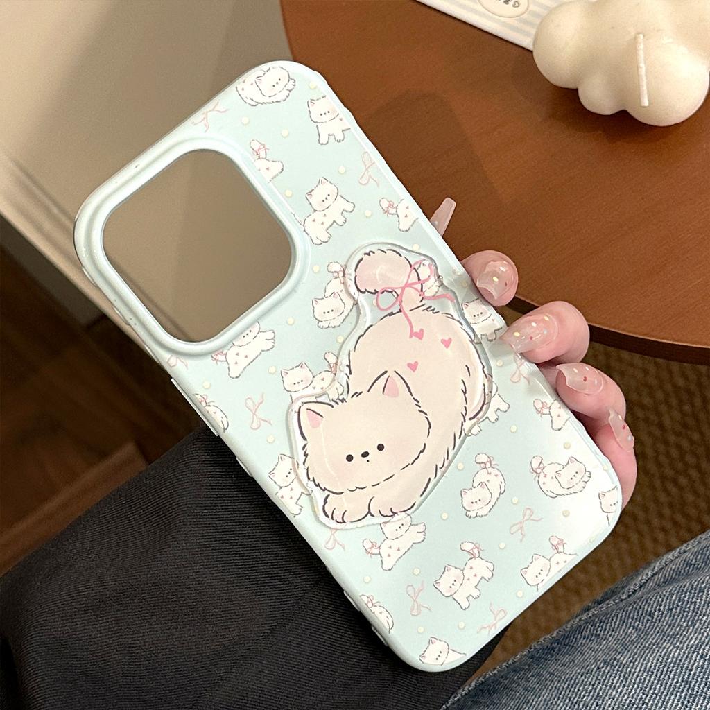 Girls' Heart Cartoon Suitable for Apple 16 Promax Mobile Phone Case IPhone 17 Three-dimensional Cat 15 Full Cover 13 Anti-fall