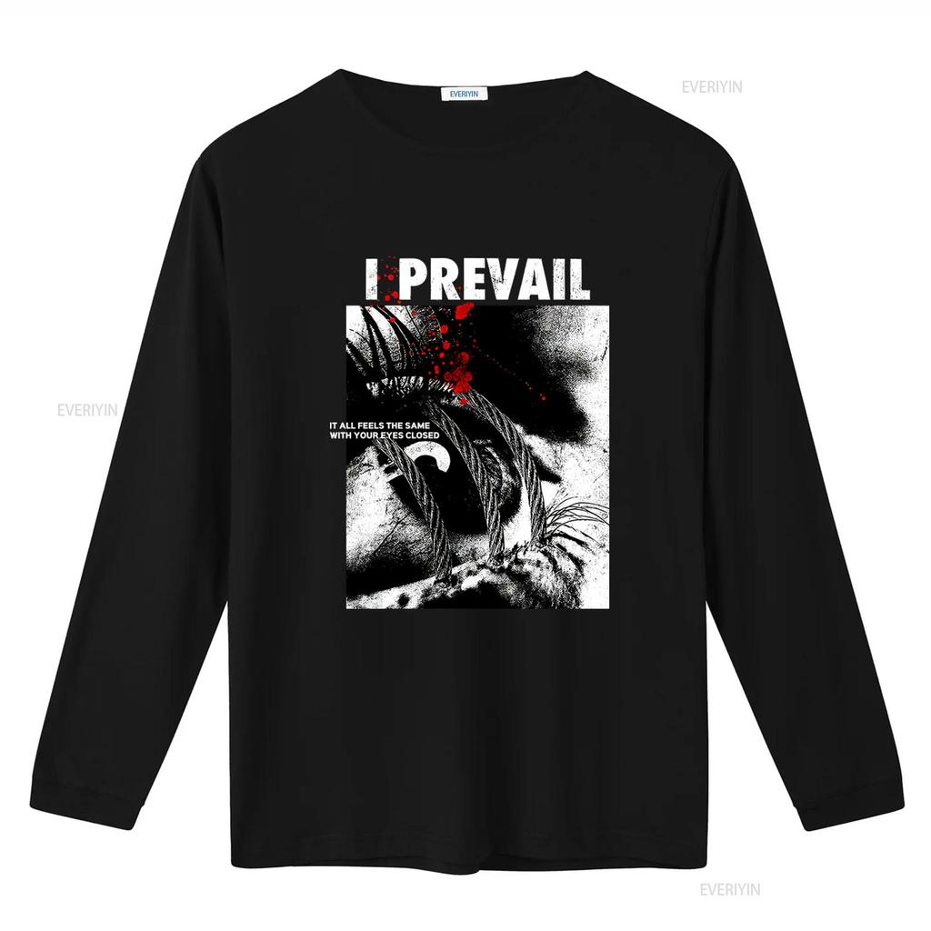 I Prevail Band T Shirt Metalcore Pop Metal Post Hardcore DTG Fashion Music Streetwear with Eyes Design vintage Washed