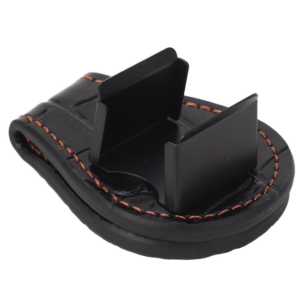 Billiard Chalk Holder Leather Portable Pool Cue Chalk Case with Magnetic Clip for Snooker Tool