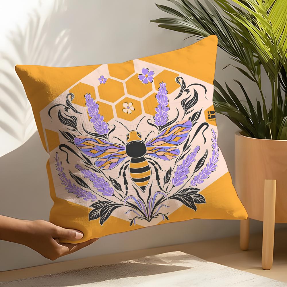 2 Simple Farm Crop Flower Print Pillow Case Home Living Room Decoration Linen Pillowcover Pillow Cases Cushion Cover