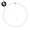 Necklace - - AAA+ Freshwater Cultured Pearl - 8-9 Mm - 925 Silver - Women
