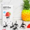 6PCS/12PCS ABS Plastic Ants Moving Fruit Fork Fruit Pick Cake Snack Fork  Party Supplies