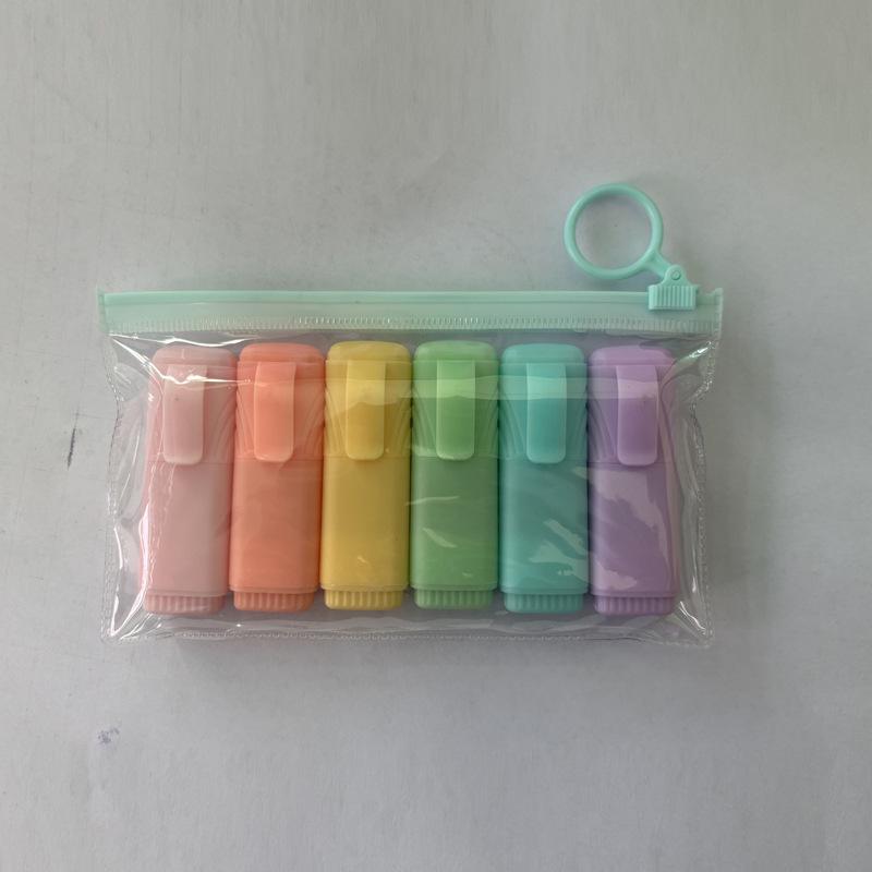 6-Color Mini Pill Highlighter & Marker Set
