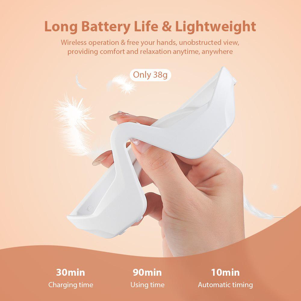 Microcurrent Beauty Eye Massager: EMS Red Light Therapy for Dark Circles