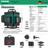 12-Line Green Laser Level with Infrared, Outdoor Strobe, Wall & Floor Mount, Automatic Leveling, Water-Resistant