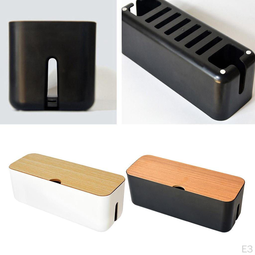 Cable Management Box Cord Organizer for Desk TV Computer USB Hub & Cords Hiding