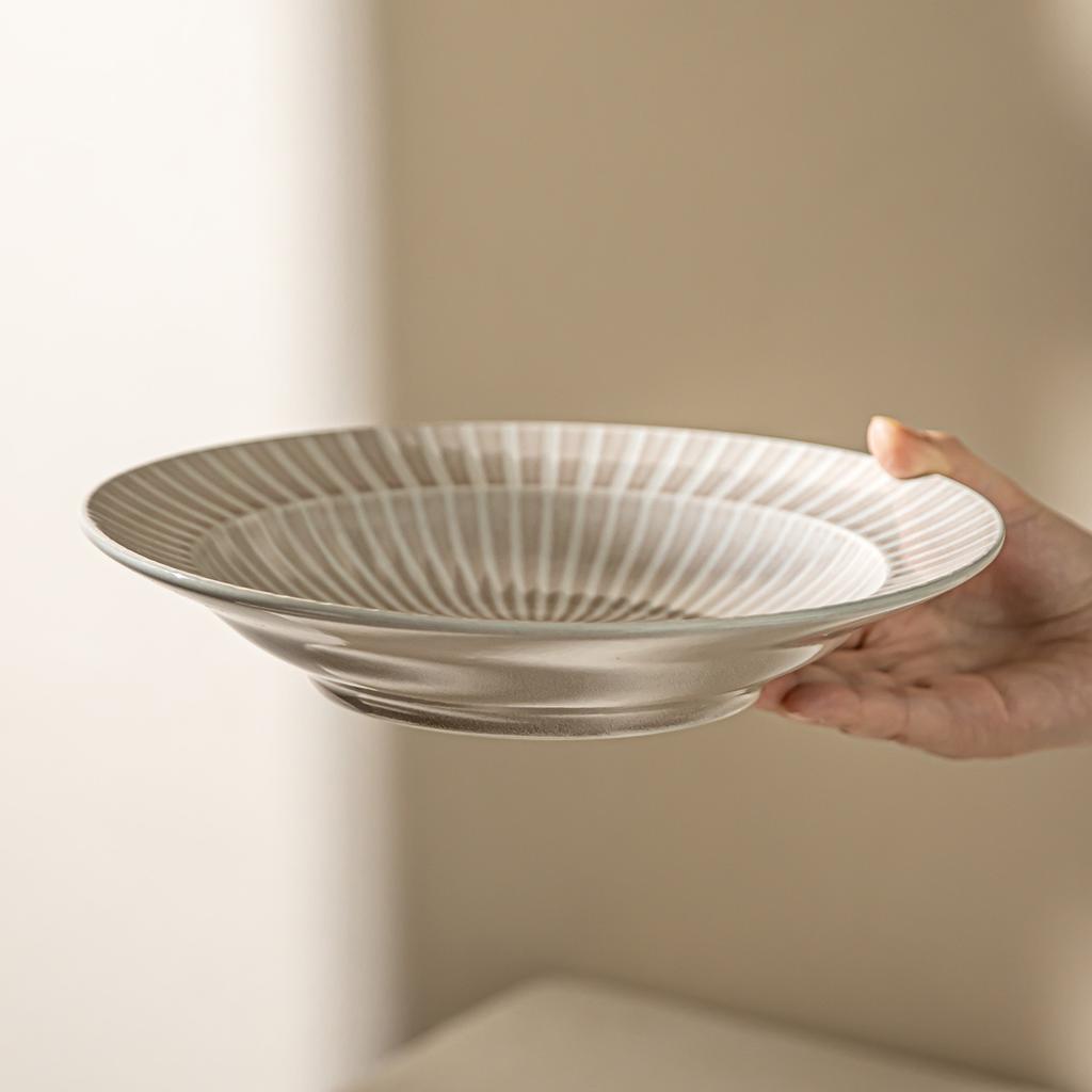 Retro Texture Straw Hat Plate, Wabi-**** Wind Ceramic Plate, Creative Cooking Plate, Household Soup Plate, Salad Plate, Tableware