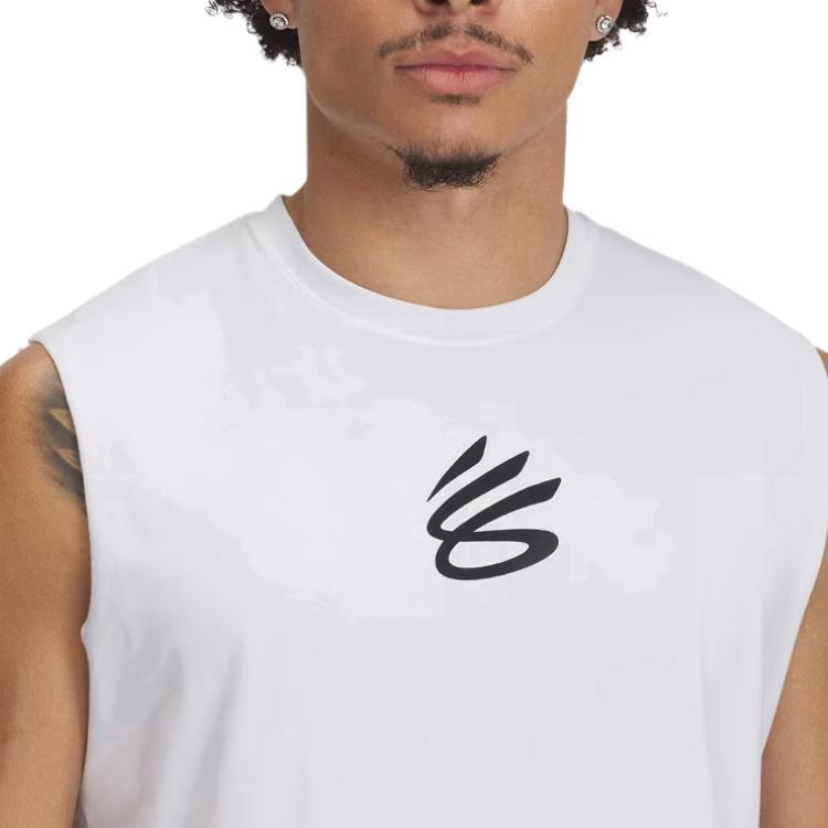 Under Armour Curry Férfi Ujjatlan Felső Fehér 1390352-100
