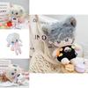 20cm Cotton Doll Plush Toy With Interchangeable Outfits White Car Overalls
