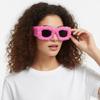 Rectangle Sunglasses Women Fashion New in Furry Frame Vintage Shades Eyewear Brand Design UV400 Winter Party Sun Glasses