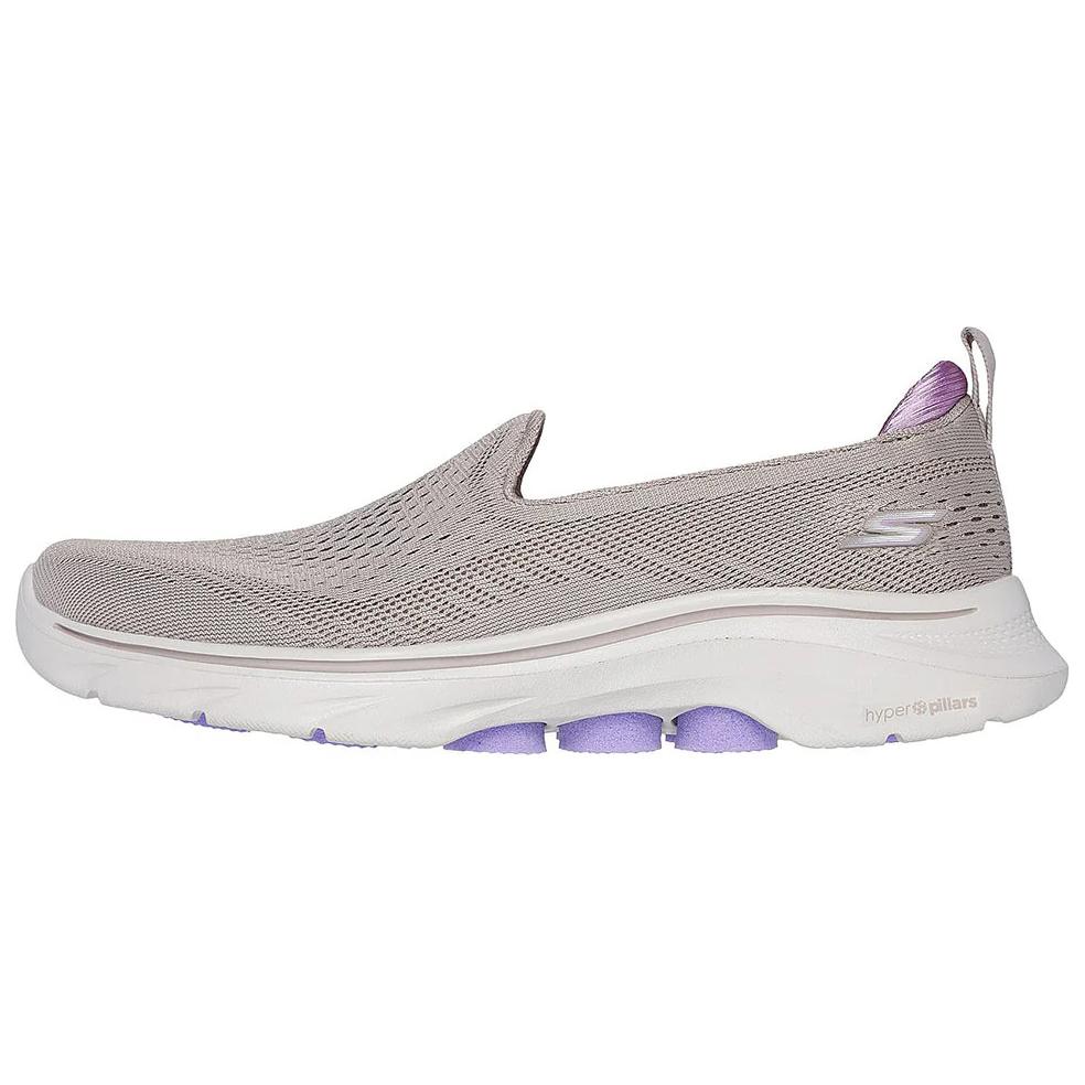 Skechers GO WALK 7 Women Gray Low Top Casual Shoes Comfortable For Daily Wear 125208-TPLV 36