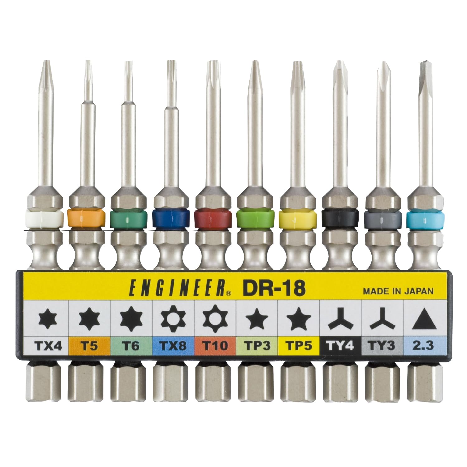 

ENGINEER Specialty Screw Bit Set, 10-Piece Set, DR-18