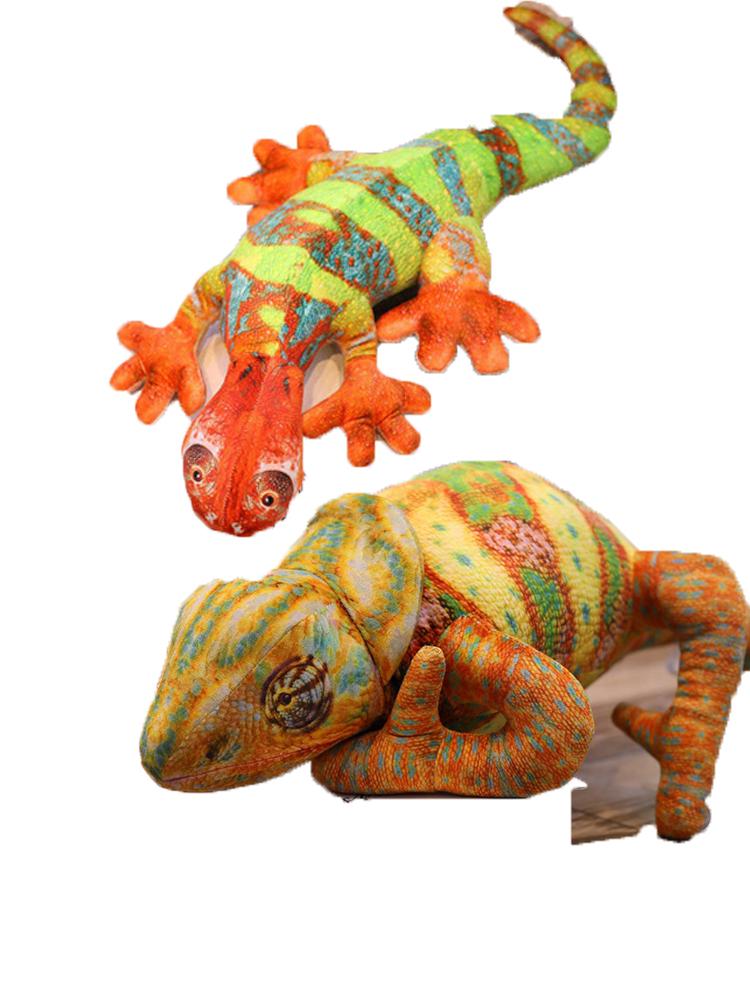 110/120CM Cute Simulation Chameleon Plush Toys Cartoon Lizard Animal Snake Doll Soft Stuffed Pillows for Boyfriend Gift