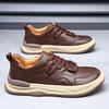 Fashion Luxury Brand Men's Shoes Fashion Genuine Leather Skateboard Shoes for Men Breathable Walking Sneakers Comfortable Casual Shoes