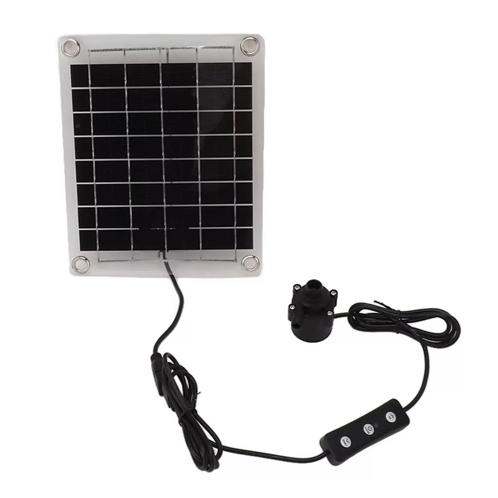 10W Monocrystalline Solar Water Pump Double Sided Power Generation Adjustable Flow with Switch