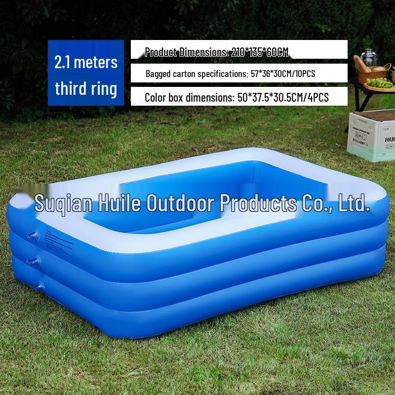 Inflatable PVC Swimming Pool for Kids and Adults - Foldable, Waterproof Outdoor Play