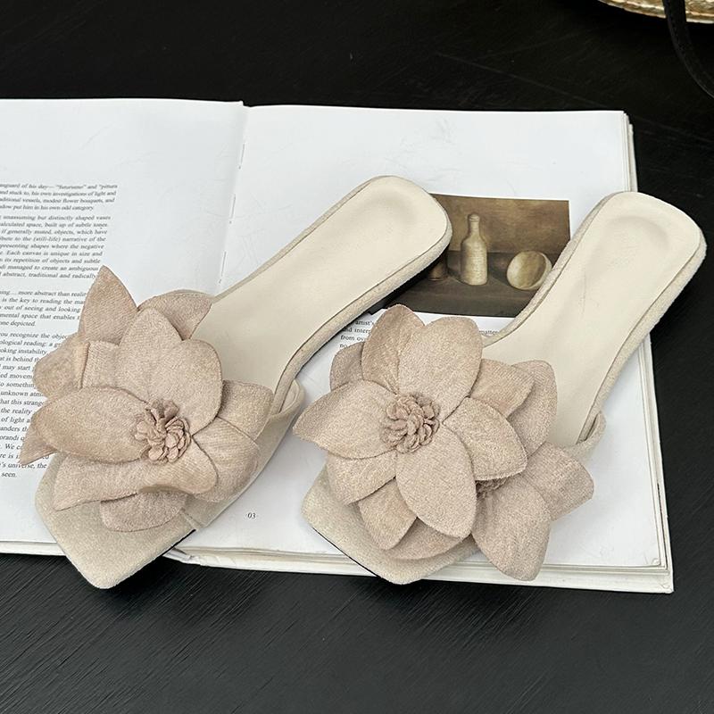 Fashion Flats Footwear Ladies Slides Slippers Fashion Flower Summer Beach Flip Flops Female Sandals Women Slippers Shoes Big Size