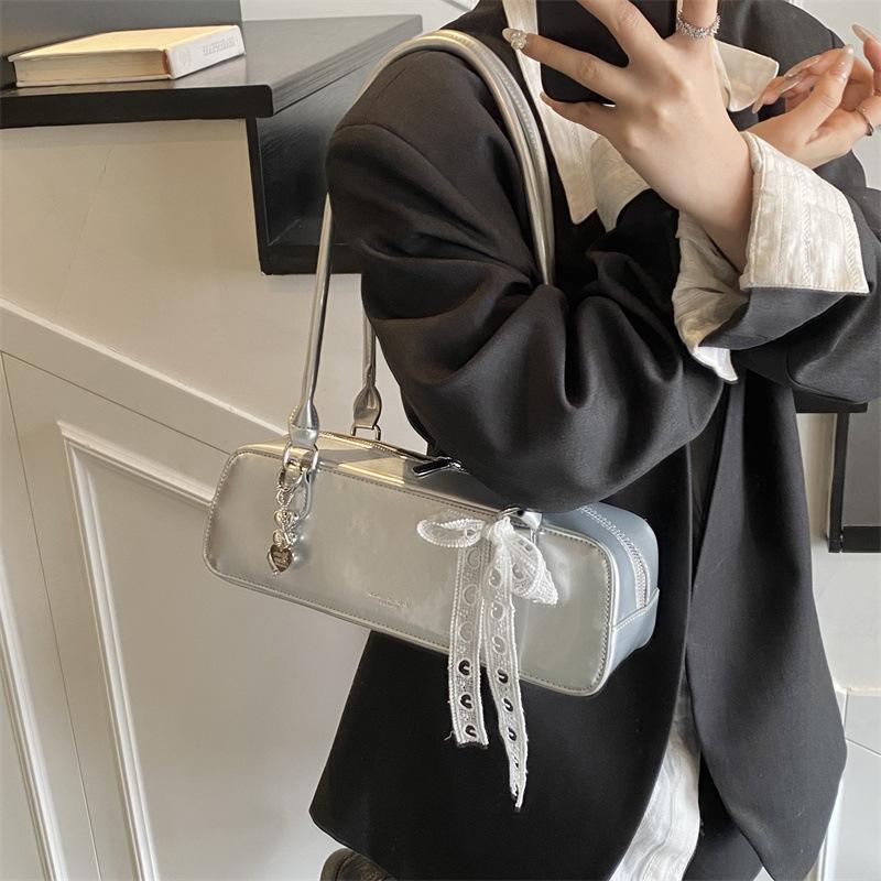 Tide Bow Silk Scarf Versatile Underarm Bag Shoulder Bag