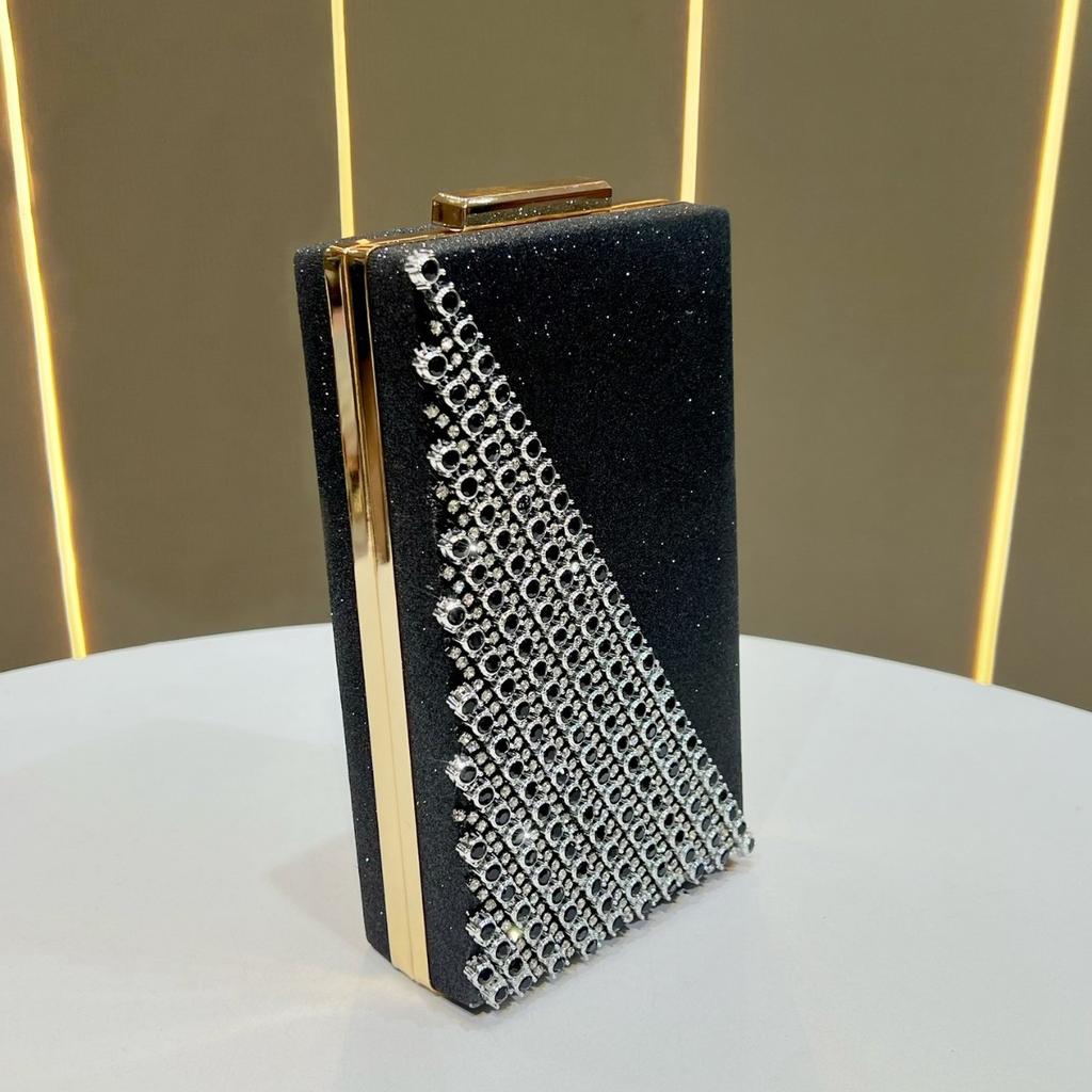 Evening Party Diamond-encrusted Ladies' Handbag, Small Square Bag, Shoulder Bag, Mobile Phone Bag