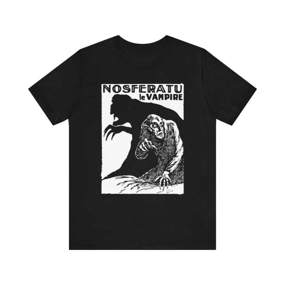 Nosferatu das erste Stummfilm-Horrorklassiker-T-Shirt mit Retro-Gotik-Kunststil Unisex-Streetwear geeignet für alle Jahreszeiten