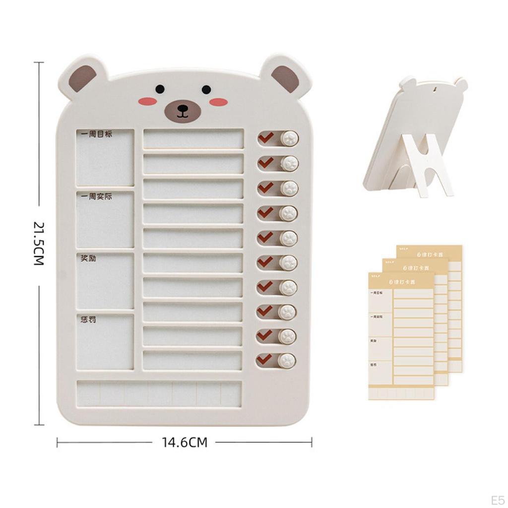 Detachable Chart Daily Schedule with Blank Card Paper Task Planning for RV Office