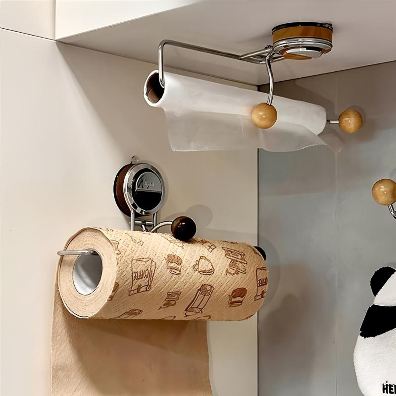 Suction Cup Kitchen Paper Towel Holder Stainless Steel Toilet Paper Holder Tissue Hanger Roll Holder For Bathroom Accessories