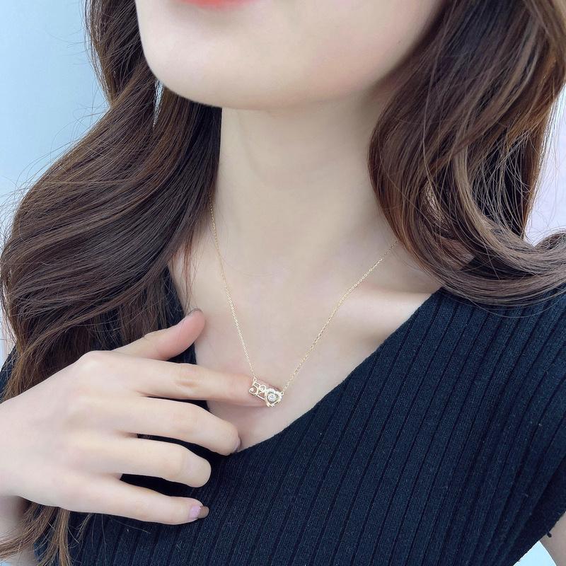 BELLA BOX I Love You 520 Gorgeous Elegant Pendant Necklace For Women Charm Wedding Engagement Gemstones Pearl Clavicle Chain Female Gifts