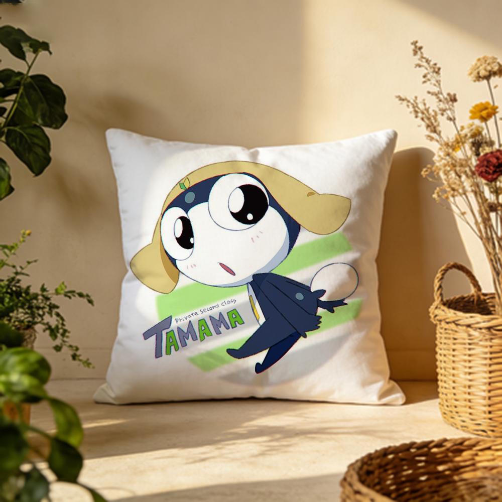 Popular KKeroro Gunsoued Cushion Cover Versatile DoubleSided Pillow Case Fit for Sofa Bed Car Daily Decor