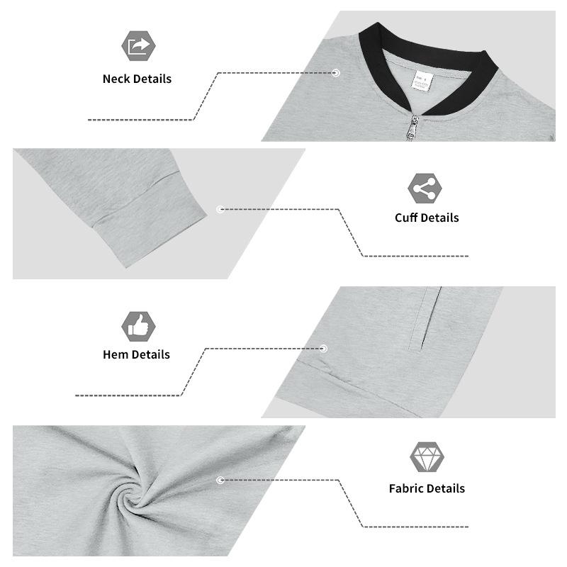 2025 Spring and Autumn Men's Stand Up Collar Jacket Solid Color Sports and Leisure Zipper Long Sleeve Top Men's Coat