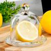 Glass Lemon Container with Lid for Storing and Serving Lemons