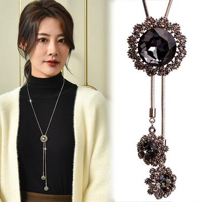 Sweater Chain Accessories Necklace Women'S Japan And Korea Snowflake Sweater Chain Long Autumn And Winter Versatile Decoration Fringed Pendant