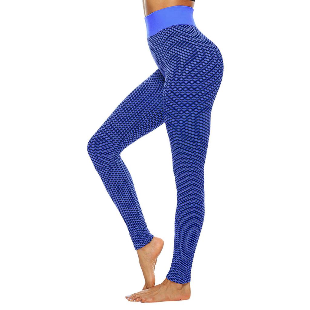 Leggings de Fitness extensibles taille haute pour femmes, pantalons de Yoga avec impression de treillis