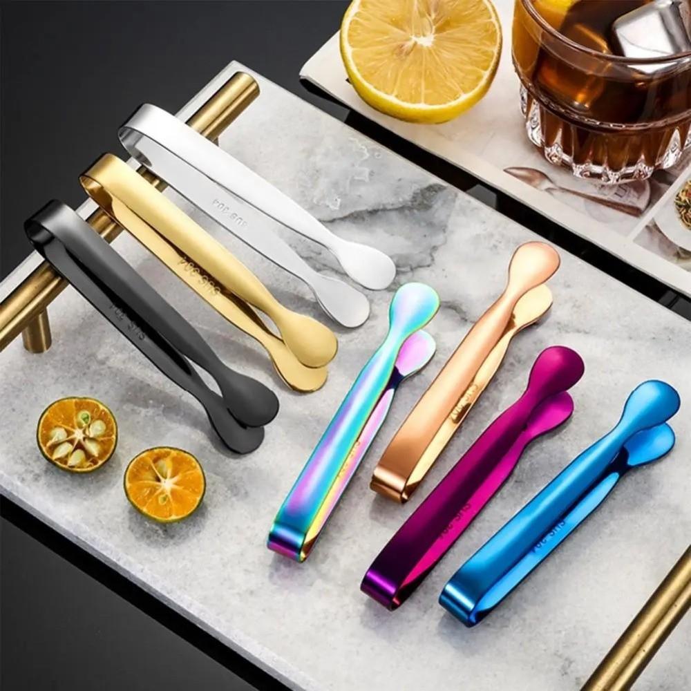 Stainless Steel Ice Tongs Non Slip Ice Clamp New Sugar Cube Tongs  Kitchen Accessories
