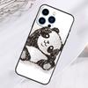 Cartoon Panda Phone Case For iPhone 17 Pro Max 15 14 13 12 11 16 Pro Max Plus 12 13 Mini 16e 17 Air Cover
