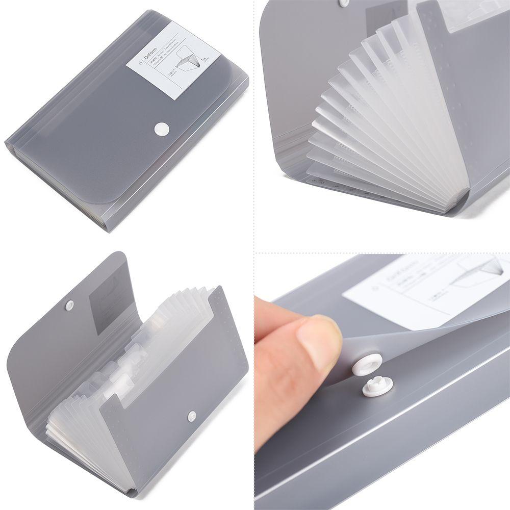A6 Office Supplies Expanding File Case Document Bag 12 Pockets File Folder Paper Organizer